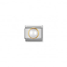 Carica l'immagine nel visualizzatore di Gallery, LINK COMPOSABLE CLASSIC ORO E PERLA TONDA