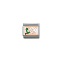 Carica l'immagine nel visualizzatore di Gallery, LINK COMPOSABLE CLASSIC ROSA SMALTATA E ORO ROSA (+colori)