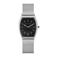 Carica l'immagine nel visualizzatore di Gallery, Orologio Modern Edge Black Sunray Argentato Mesh