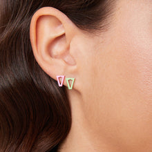 Carica l'immagine nel visualizzatore di Gallery, ORECCHINI JOY BABY ROSA E VERDE