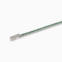 Carica l'immagine nel visualizzatore di Gallery, Tennis donna in argento Mabina con zirconi verdi TENNIS CLUB