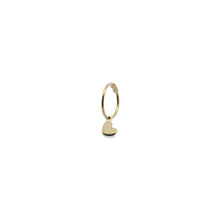Carica l'immagine nel visualizzatore di Gallery, MONO-ORECCHINO CERCHIO MINI HOOP CUORE - ORO18KT