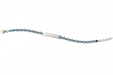 Carica l'immagine nel visualizzatore di Gallery, Bracciale con nodini e perline - Targhetta personalizzabile (+colori)