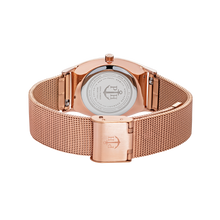 Carica l'immagine nel visualizzatore di Gallery, Orologio Modern Edge Black Sunray Oro Rosa Mesh
