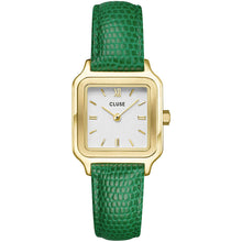 Carica l'immagine nel visualizzatore di Gallery, Gracieuse Petite Watch Leather, Emerald Green Lizard, Gold Colour