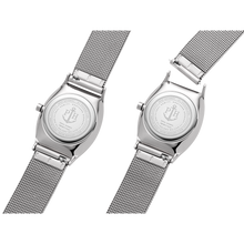 Carica l'immagine nel visualizzatore di Gallery, Orologio Modern Edge Black Sunray Argentato Mesh