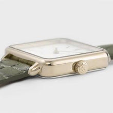 Carica l'immagine nel visualizzatore di Gallery, Orologio donna Cluse Tétragone Pelle Verde