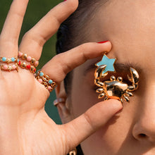 Carica l'immagine nel visualizzatore di Gallery, ANELLO SMALTO CABOCHON - CONCHIGLIE ( + colori)