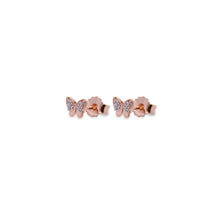 Carica l'immagine nel visualizzatore di Gallery, ORECCHINI LOBO MICRO ZIRCONI FARFALLA - FLY&SHINE (+varianti)