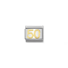 Carica l'immagine nel visualizzatore di Gallery, Link in Acciaio e Oro con Numeri (+numeri)