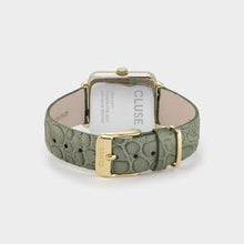 Carica l'immagine nel visualizzatore di Gallery, Orologio donna Cluse Tétragone Pelle Verde