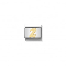 Carica l'immagine nel visualizzatore di Gallery, Link in Acciaio e Oro con Numeri (+numeri)