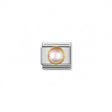 Carica l'immagine nel visualizzatore di Gallery, LINK COMPOSABLE CLASSIC ORO E PERLA TONDA