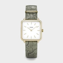 Carica l'immagine nel visualizzatore di Gallery, Orologio donna Cluse Tétragone Pelle Verde