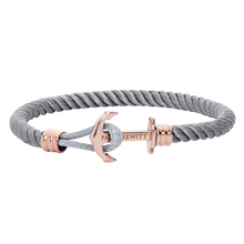 Carica l'immagine nel visualizzatore di Gallery, Bracciale Àncora Phrep Lite Oro Rosa Nylon Grigio