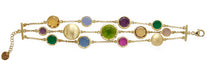 Carica l'immagine nel visualizzatore di Gallery, Bracciale argento placcato oro 3 fili Multicolor