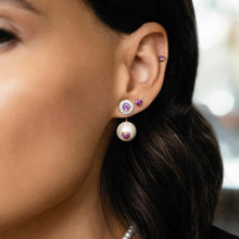 Carica l'immagine nel visualizzatore di Gallery, ORECCHINI ASIMMETRICI PERLA E BOTTONE - GALACTICA