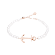 Carica l'immagine nel visualizzatore di Gallery, Bracciale Anchor Spirit Oro Rosa Pearl