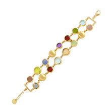Carica l'immagine nel visualizzatore di Gallery, Bracciale Caramelle a due file con paste vitree multicolore