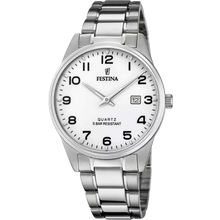 Carica l'immagine nel visualizzatore di Gallery, OROLOGIO FESTINA CLASSICS F20511/1 BIANCO BRACCIALE IN ACIAIO, UOMO