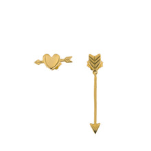 Carica l'immagine nel visualizzatore di Gallery, Orecchino lobo con freccia pendente