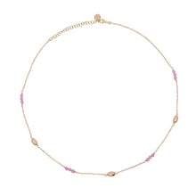 Carica l'immagine nel visualizzatore di Gallery, GIROCOLLO PEPITE E PIETRE ROSA