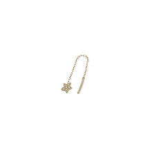 Carica l'immagine nel visualizzatore di Gallery, MONO-ORECCHINO STELLA CATENELLA E DIAMANTI LAB GROWN - ORO18KT