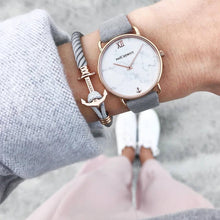 Carica l'immagine nel visualizzatore di Gallery, Bracciale Àncora Phrep Lite Oro Rosa Nylon Grigio