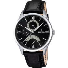 Carica l'immagine nel visualizzatore di Gallery, OROLOGIO FESTINA RETRO F16823/2 NERO CINTURINO IN PELLE, UOMO