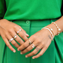 Carica l'immagine nel visualizzatore di Gallery, ANELLO RIGIDO CON PIETRA CENTRALE - GALACTICA