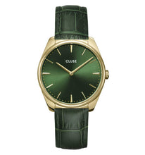 Carica l'immagine nel visualizzatore di Gallery, Orologio donna Cluse 36MM Féroce Leather Forest Green, Gold Colour