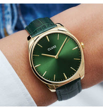 Carica l'immagine nel visualizzatore di Gallery, Orologio donna Cluse 36MM Féroce Leather Forest Green, Gold Colour