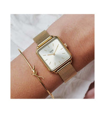 Carica l'immagine nel visualizzatore di Gallery, Orologio donna Cluse 28,5MM La Tétragone Mesh gold, Gold Colour