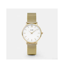Carica l'immagine nel visualizzatore di Gallery, Orologio donna Cluse Minuit Mesh White, Gold Colour