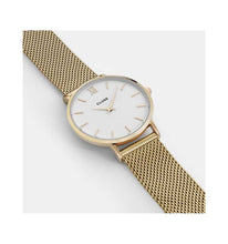 Carica l'immagine nel visualizzatore di Gallery, Orologio donna Cluse Minuit Mesh White, Gold Colour
