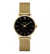 Carica l'immagine nel visualizzatore di Gallery, Gift Box Minuit Special Mesh Gold Colour & Leather Strap
