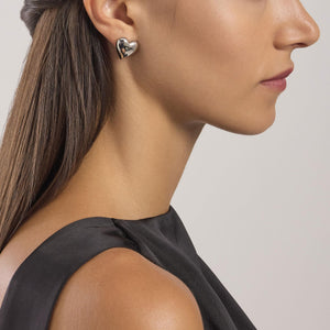 Orecchini MABINA in argento a forma di cuore Don't Say Love (+varianti)