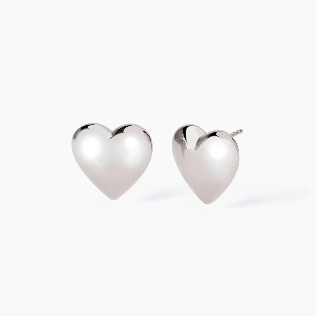 Orecchini MABINA in argento a forma di cuore Don't Say Love (+varianti)