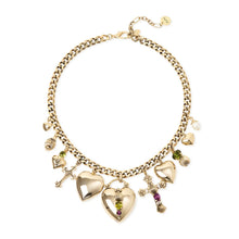 Carica l'immagine nel visualizzatore di Gallery, Collana SODINI corta cuori croci pendenti Naos - Oro
