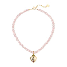 Carica l'immagine nel visualizzatore di Gallery, Collana SODINI corta sfere e cuore Naos - Rosa
