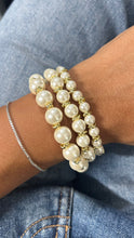 Carica l'immagine nel visualizzatore di Gallery, Bracciale SODINI elastico perle Eve - Oro e bianco (+VARIANTI)
