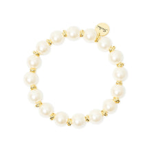Carica l'immagine nel visualizzatore di Gallery, Bracciale SODINI elastico perle Eve - Oro e bianco (+VARIANTI)
