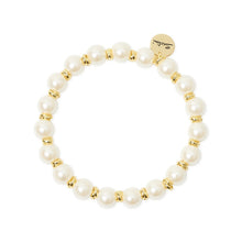 Carica l'immagine nel visualizzatore di Gallery, Bracciale SODINI elastico perle Eve - Oro e bianco (+VARIANTI)
