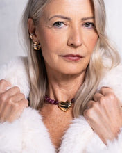 Carica l'immagine nel visualizzatore di Gallery, Girocollo Giada Burgundy Cuore Bold
