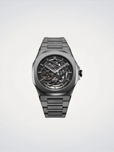 Carica l&#39;immagine nel visualizzatore di Gallery, Orologio SKELETON GUN METAL D1 Milano
