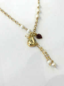 Collana Sacramore Alba argento dorato e perle