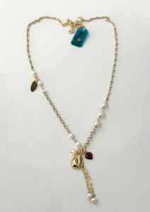 Collana Sacramore Alba argento dorato e perle