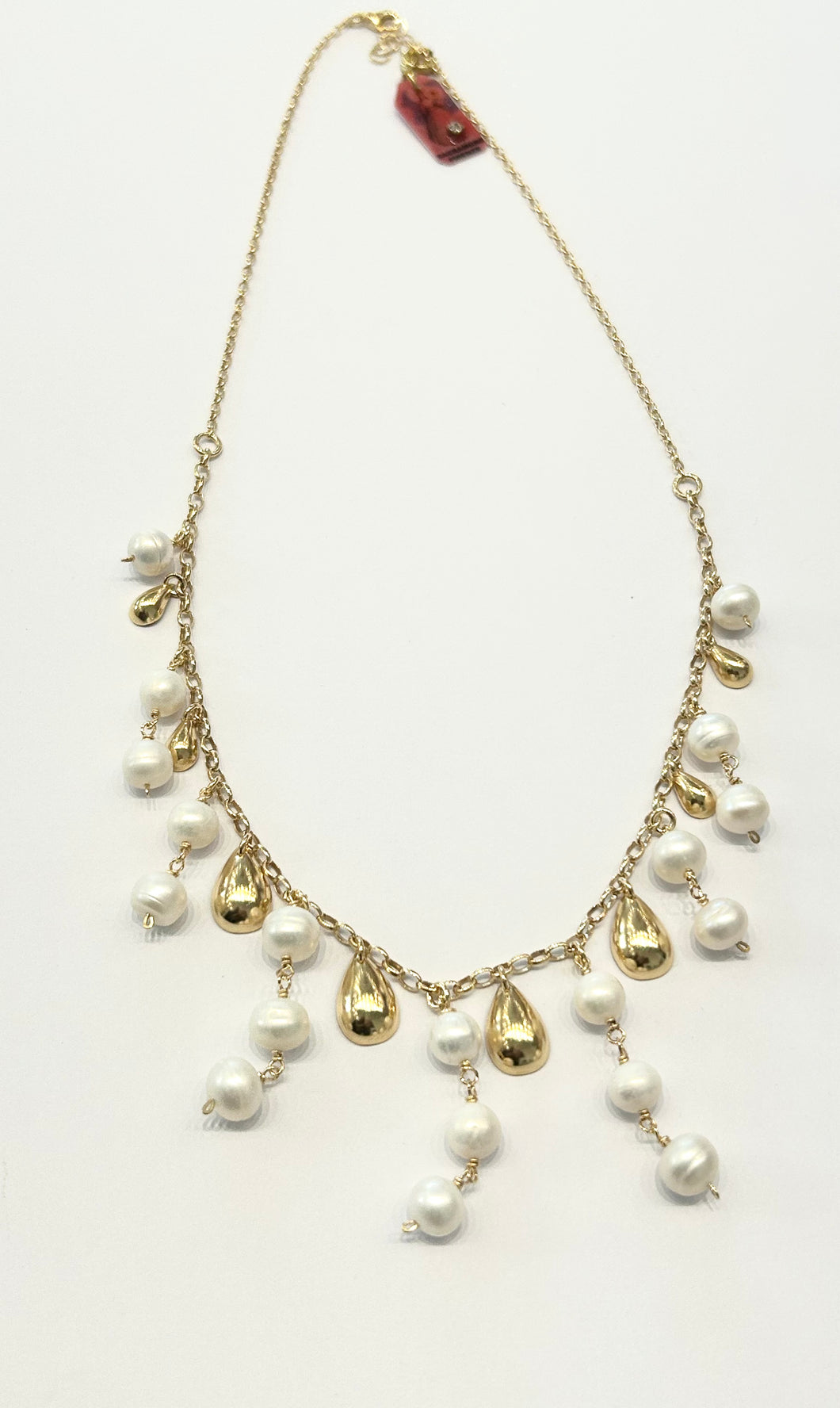Collana Sacramore Alba argento dorato e perle