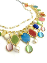 Carica l'immagine nel visualizzatore di Gallery, Collana Sacramore argento e smalti SFUMATURE D’ESTATE
