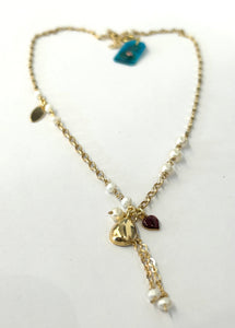 Collana Sacramore Alba argento dorato e perle